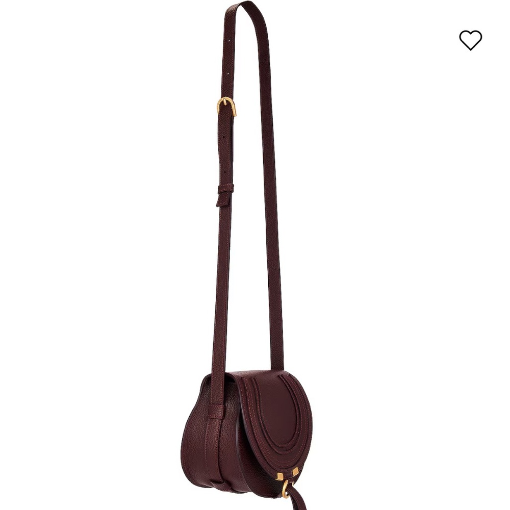 Chloe Small Marcie Saddle Bag Deep Violine EUC Retail $1350 - Picture 12 of 14